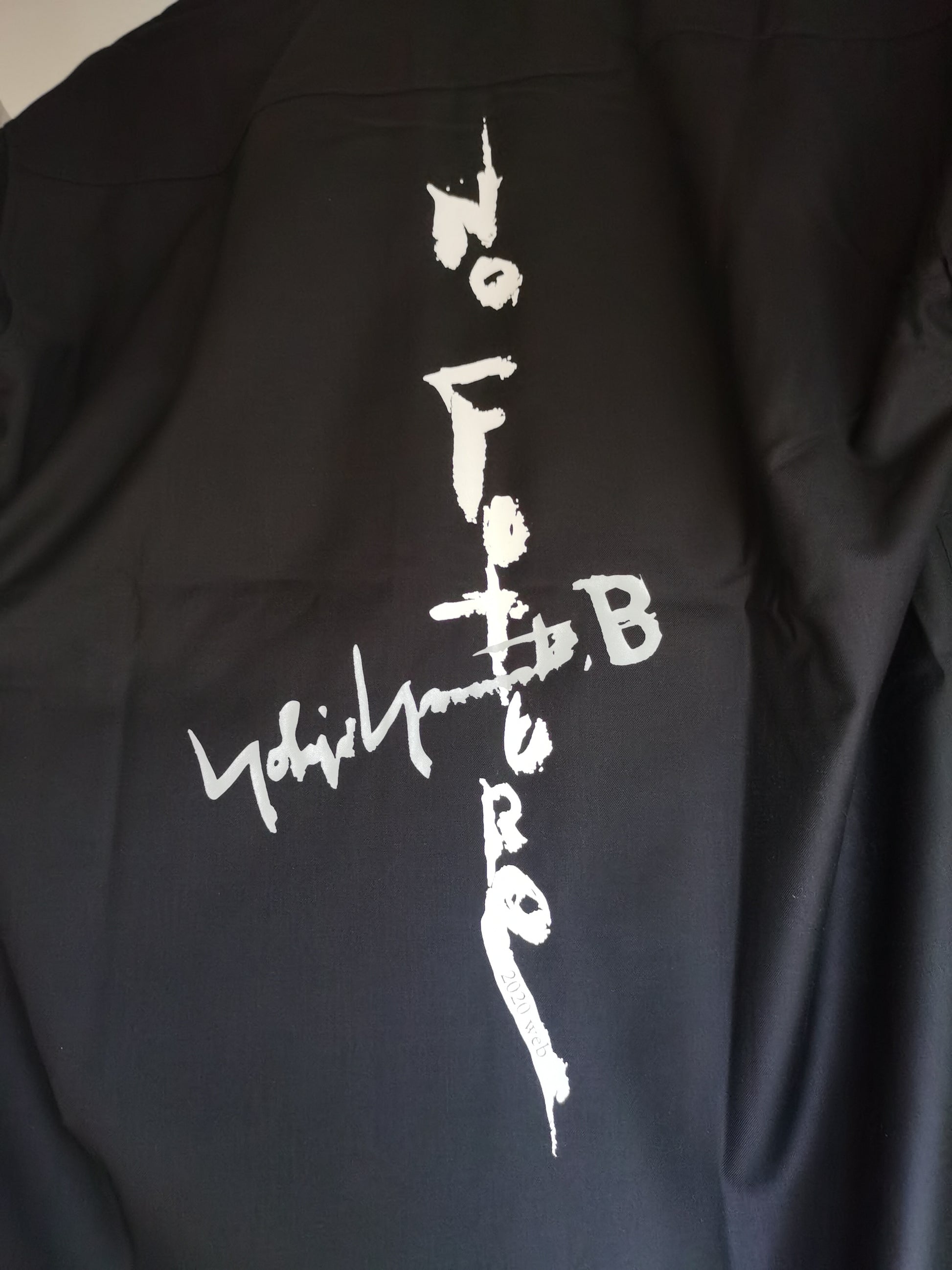 Yohji Yamamoto Dark ’NO FUTURE’ Print Edition Shirt Unisex Couple’s