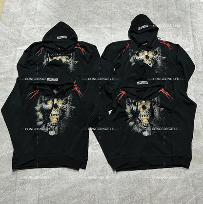 Vetement VTM Padded Shoulder Ghost Face Hoodie Heavyweight Outerwear