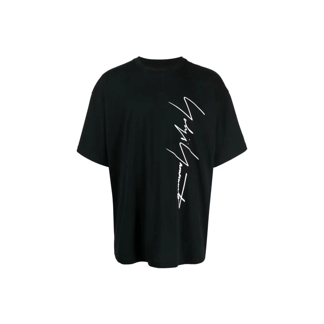 Yohji Logo Print Tee - Heavyweight Honeycomb Fabric Short Sleeve