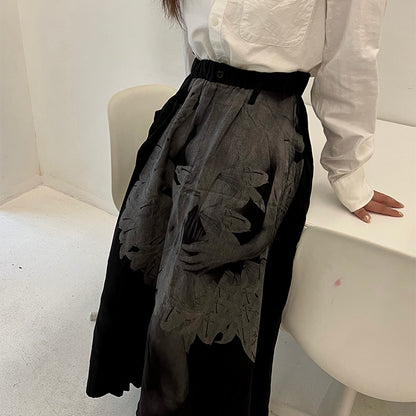 Yohji Uchida Suzuran Ashura Hakama Pants - Samurai-Tailored Kendo Skirt Pants