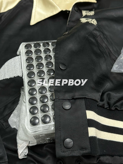 ERD AW24 ’Opium Den’ Varsity Jacket - Silk Court Embroidery Baseball Coat
