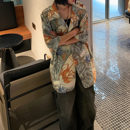 Yohji 97ss Archive Collection -Ink Lobster Hawaiian Shirt Suit Jackets