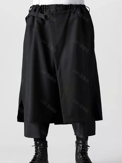 24SS Yohji Yamamoto Double-Layer Skirt Pants – Lightweight Wrinkle-Resistant - Size avaliable S ~ XL