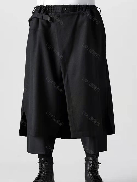 24SS Yohji Yamamoto Double-Layer Skirt Pants – Lightweight Wrinkle-Resistant - Size avaliable S ~ XL