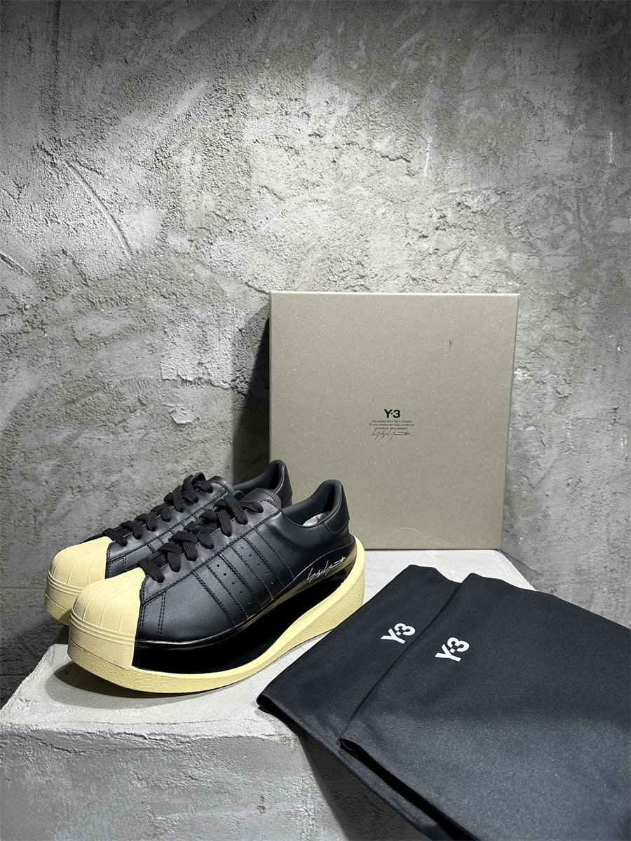 Revised Yohji Archive Shell Toe High-Top - Triple Black Platform     44 / Black