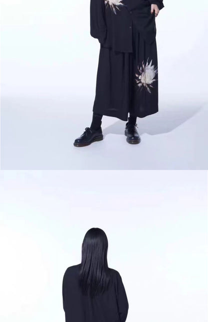 Donclickin Yohji Yamamoto Floral Print ’Queen of the Night’ Shirt Long Sleeve
