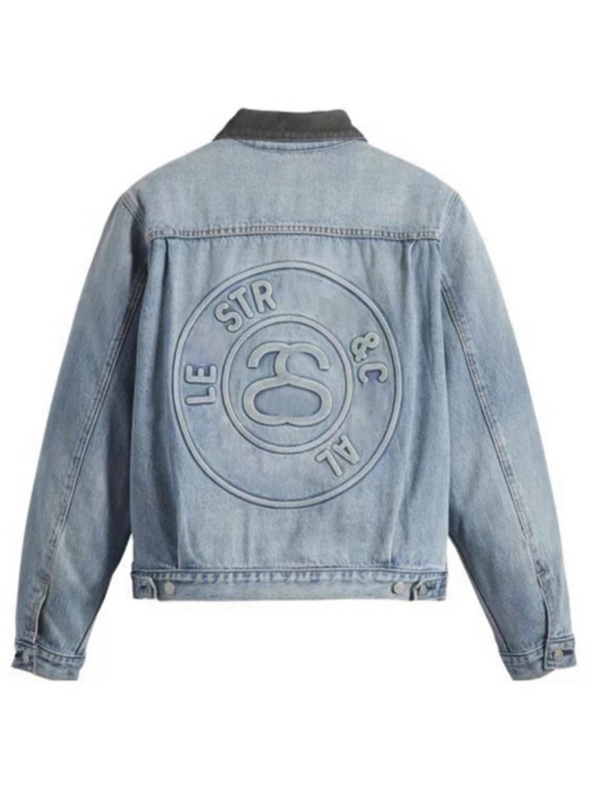 Stussy Embossed 8 ball Ｘ Levis Jacket Washed Denim Outerwear