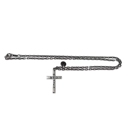 UNDERCOVER AW02 ’Witch’ Heaven/Hell Cross Pendant - 925 Silver ARCHIVE Necklace