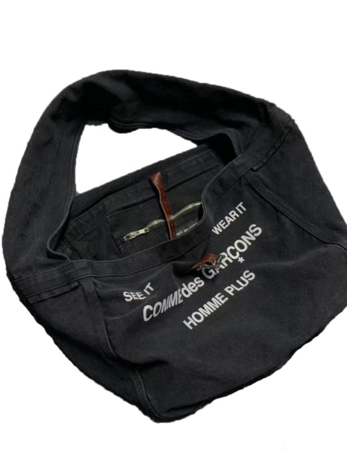 CDG Vintage Denim Hobo Bag Washed Distressed Canvas Crossbody Bag - Order with colors
