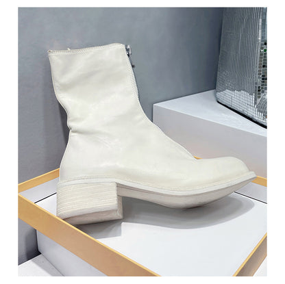 Guidi PL2 Handcrafted Style Front Zip Boots - Artisanal Black Leather
