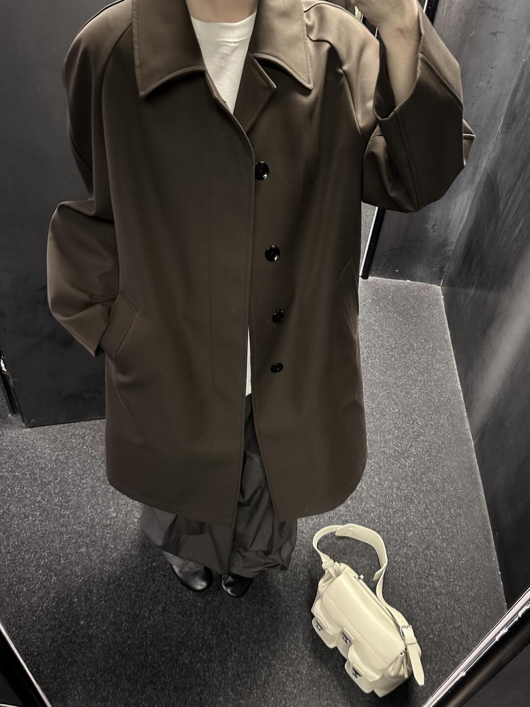 24FW Lemaire Wool Blend Coat – Heavyweight Raglan Long Trench