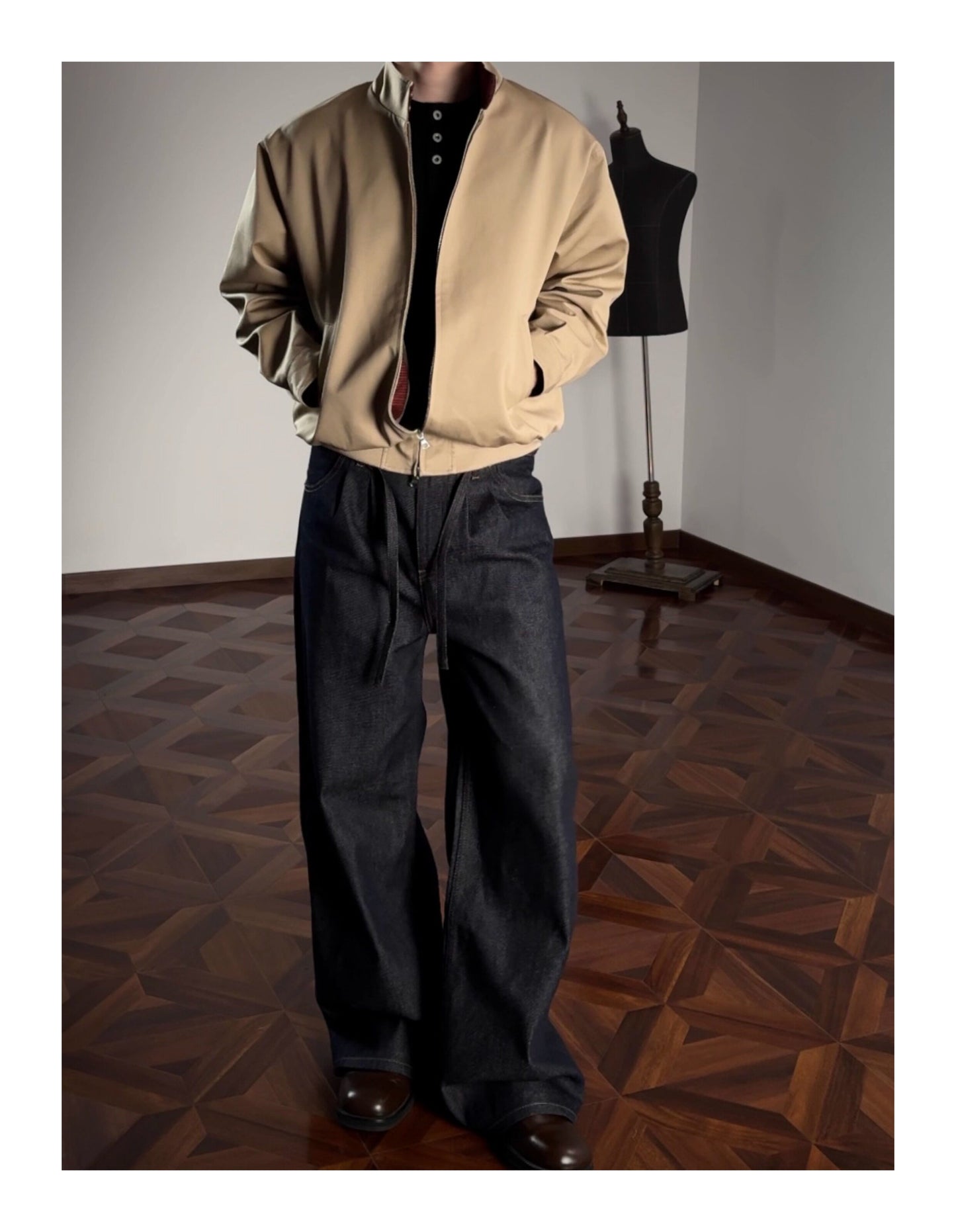 Oclin Classic G9 Harrington Jacket - Short Wide Fit Mercerized Cotton - Red Tartan Lined Vintage British Blouson - donclickin