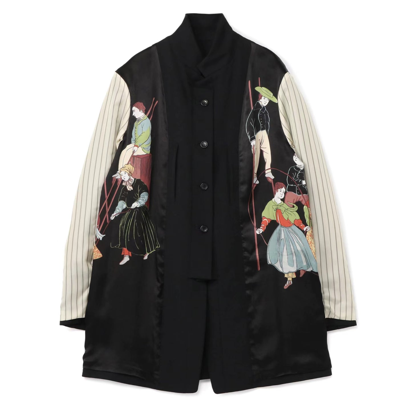 Yohji Rokumeikan Double-Breasted Double-Faced Layered Jacket Blazer