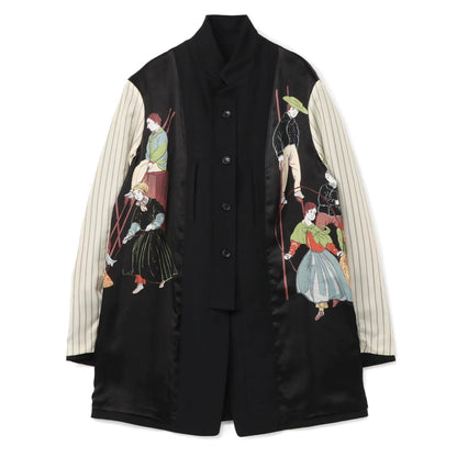 Yohji Rokumeikan Double-Breasted Double-Faced Layered Jacket Blazer
