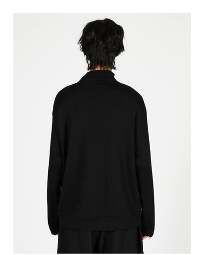 Yohji Yamamoto Rokumeikan Pima Cotton Sweatshirt Long-Sleeve T-Shirt Dual-Tone