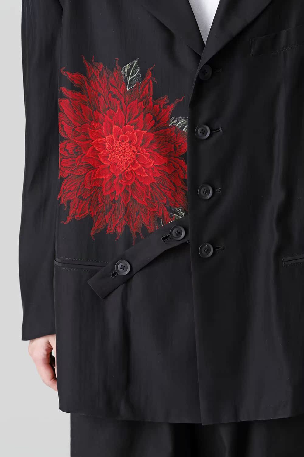 Yohji Dark Blazer – 22SS Red Dahlia Yamamoto Floral Jacket Couples