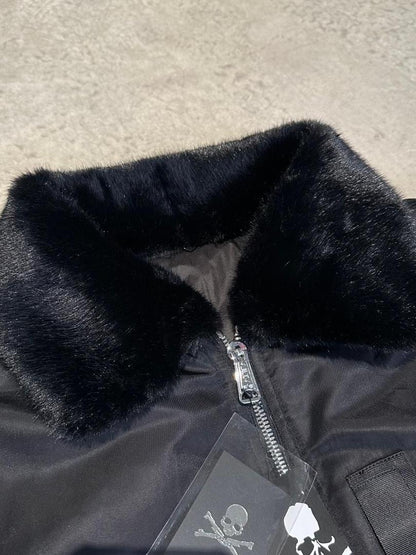 Mastermind Japan Patchwork Skull Bomber - Embroidered Varsity Baseball Jacket