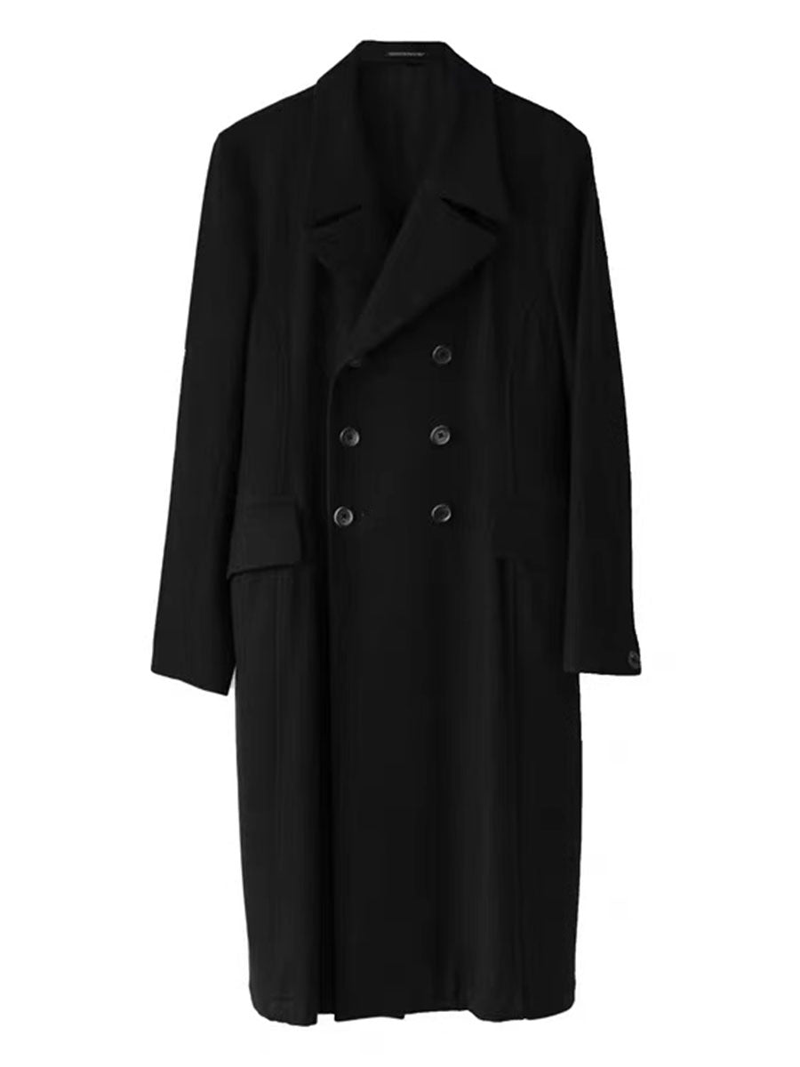 Yohji Yamamoto Dark 21AW Long Blazer Coat Dual Crow Embroidery on Back