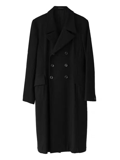 Yohji Yamamoto Dark 21AW Long Blazer Coat Dual Crow Embroidery on Back