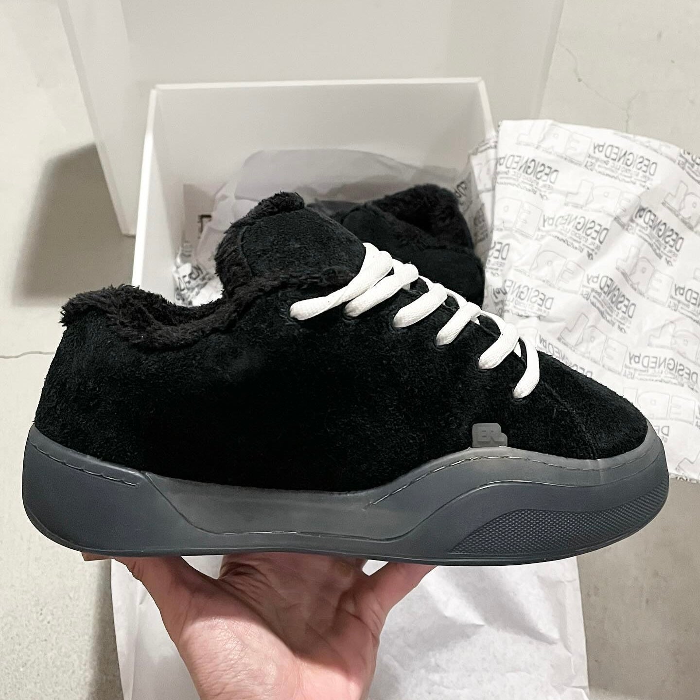 Revised ERL Wave Chunky Skate Sneaker - Pirate Black Vamps  