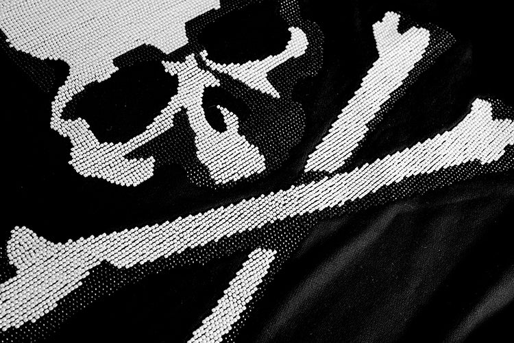 MASTERMIND Beaded Skull Zip-Up Hoodie - 580g Heavyweight - donclickin