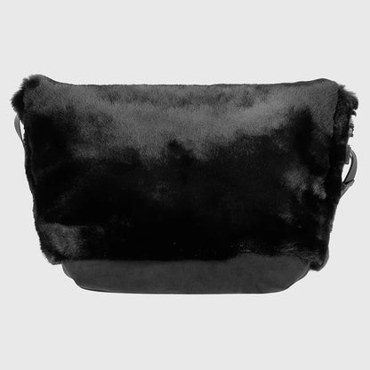 Mastermind MMJOnline Skull Embroidery Dark Fur Large Shoulder Bag- Messenger Bag - 32x40x18(cm)