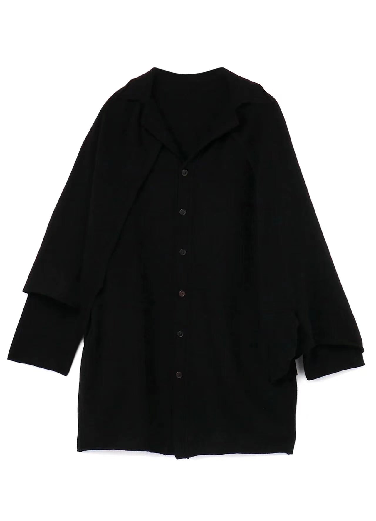 Yohji 21SS Knitted Scarf Cape Pure Wool Shawl Cardigan Outerwear
