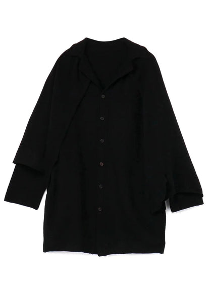 Yohji 21SS Knitted Scarf Cape Pure Wool Shawl Cardigan Outerwear