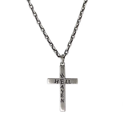 UNDERCOVER AW02 ’Witch’ Heaven/Hell Cross Pendant - 925 Silver ARCHIVE Necklace