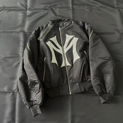 Mowalola Runway Zip-Up MY City Jacket - MA-1 Bomber (Playboi Carti & Timothée)