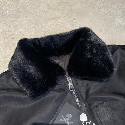 Mastermind Japan Patchwork Skull Bomber - Embroidered Varsity Baseball Jacket