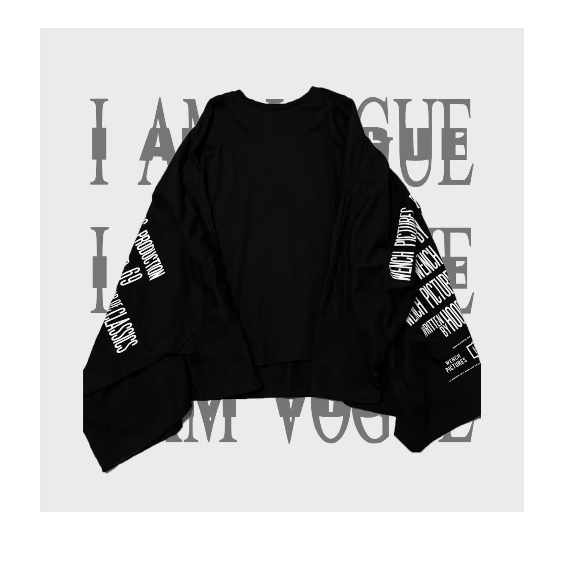 (Archive) Opium YVL x Hood By Air SS17 Cape Sleeve Tee - Oversized Graphic Print Short Sleeve