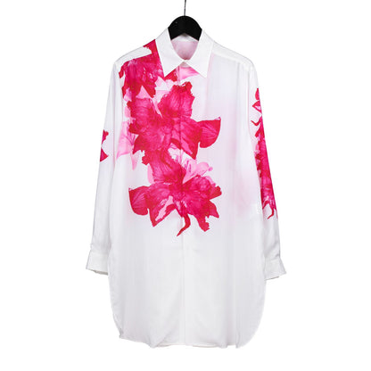 Yohji Yamamoto 24AW Runaway Edition 41 Red Floral Long-Sleeve Shirt