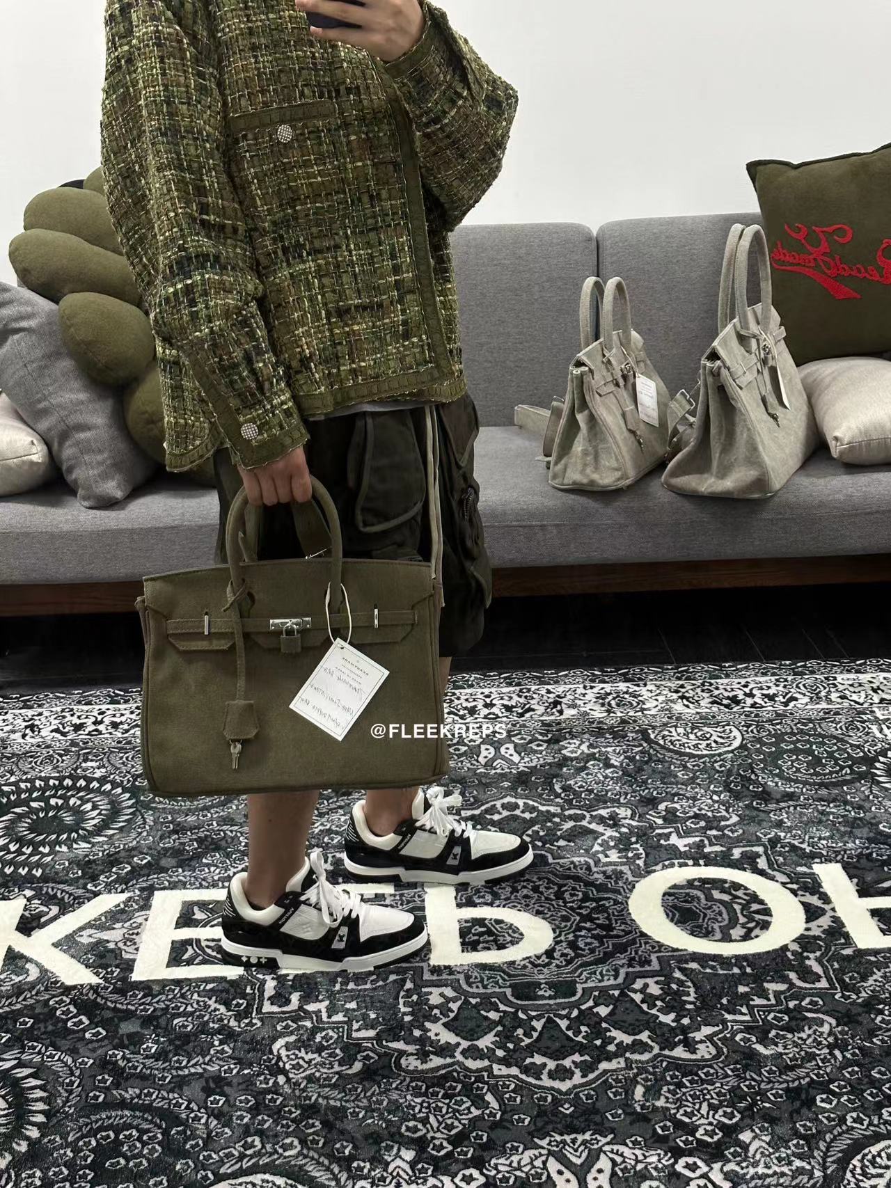 Remake Readymade Yuta Hosokawa Washed Canvas Birkin Bag - Large & Small Sizes