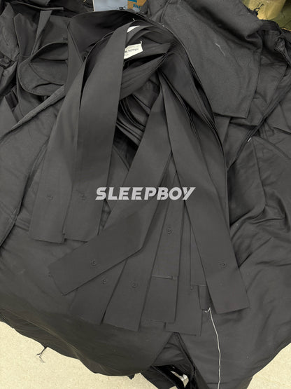 DVN AW24 Asymmetric Cocoon Zip Jacket - Nylon Utility Pants Set Oversized Pocket