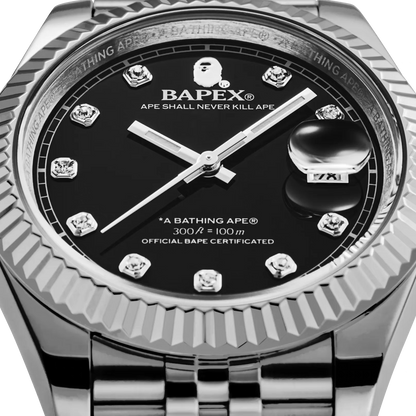 TYPE 6 BAPEX Gold-Green Ape Power Watch - Fluted Bezel Datejust Mechanical Wristwatch