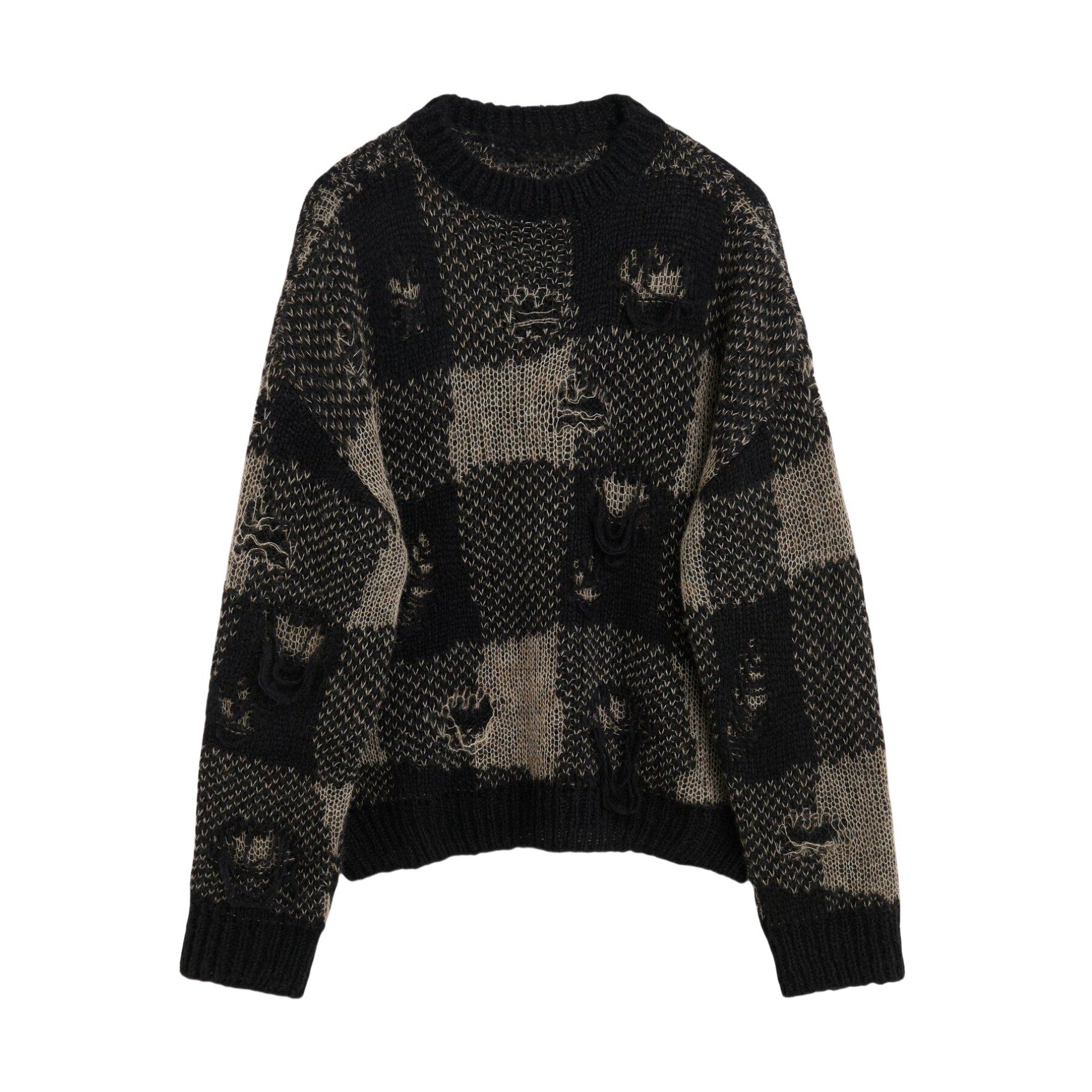 donclick Our Legacy 24FW Distressed Knit Sweater -Round Neck Destroyed Pullover