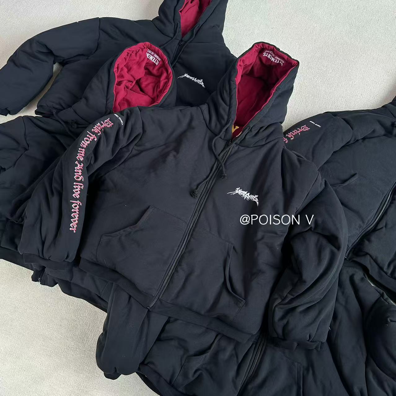 VET 17AW Archive-Grade Reversible Bomber – Dual-Sided Heavyweight Cotton Hoodie