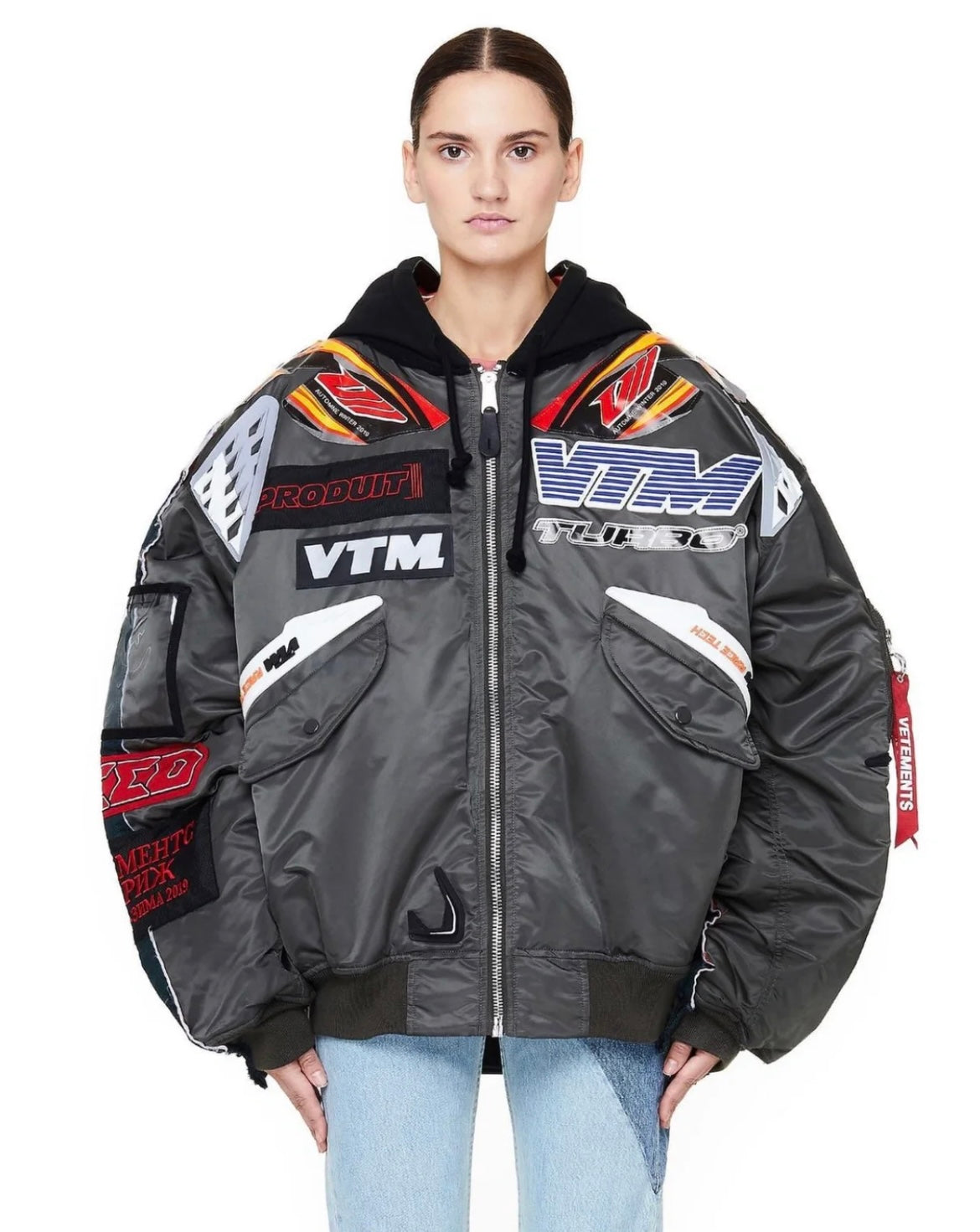 Revised Vetements x Alpha AW18 Racing Bomber Jacket - 3D Silicone 