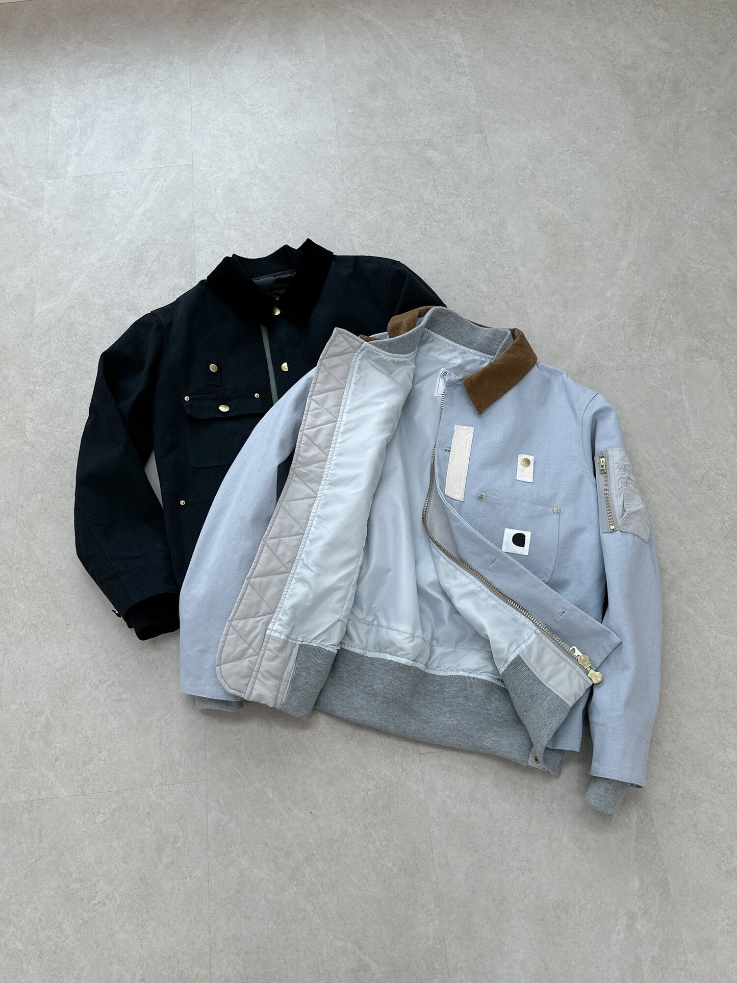 Detroit Double Collar Carhartt X Sacai Jacket Canvas Patchwork Workwear
