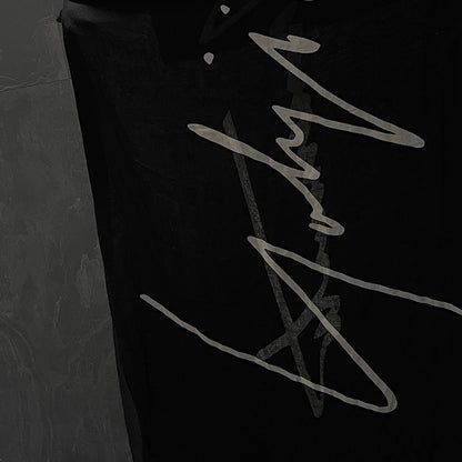 Donclickin Yohji Yamamoto Vibe Signature Silk Scarf & Shawl - Black 75 x 250