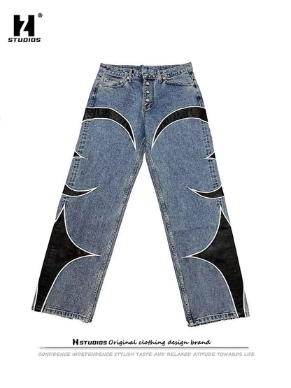 Thug Club Vintage Washed Crescent Patchwork Jeans Henry Lau ASAP Rocky Edition - Size avaliable S ~ XL