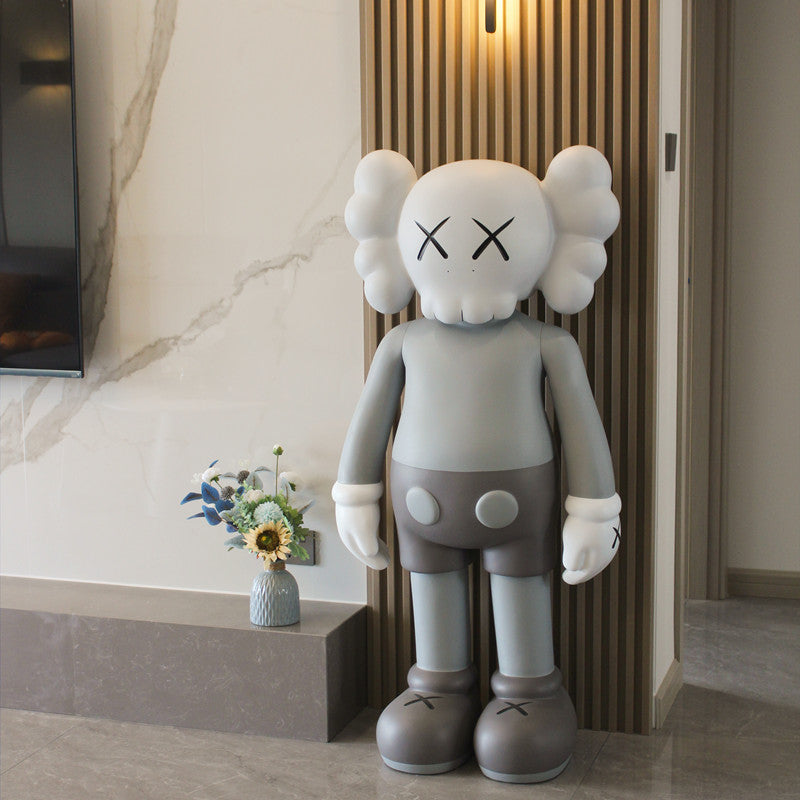 Giant Sitting Figures KAWS Companion Floor Statue - Hypebeast Room Decor - donclickin