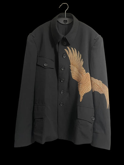 Yohji Yamamoto ’Fading Soldier’ Discharge Print Single-Breasted Jacket