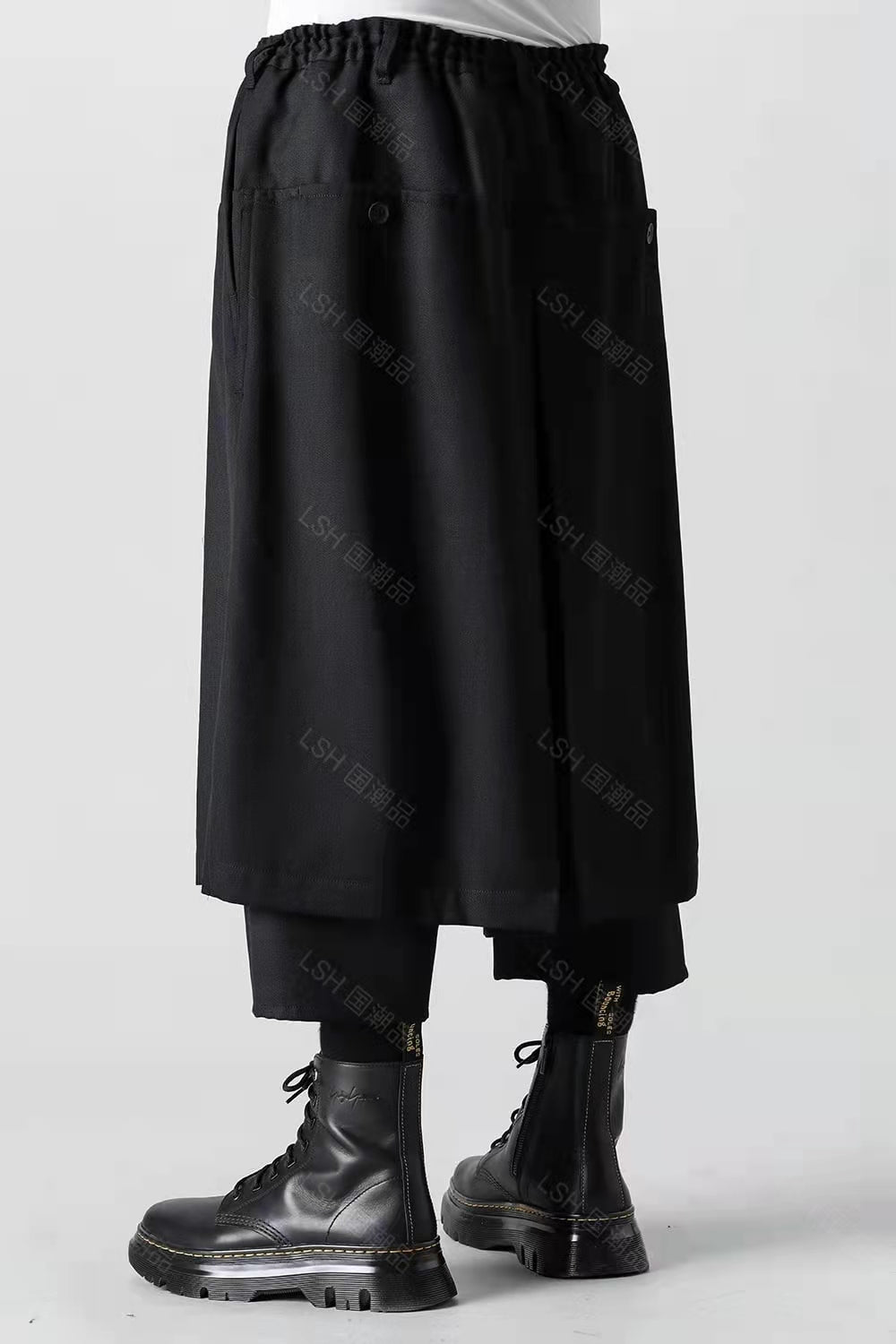 24SS Yohji Yamamoto Double-Layer Skirt Pants – Lightweight Wrinkle-Resistant - Size avaliable S ~ XL