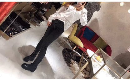 Guidi Horse Leather Distressed Chunky Heel Mid-Calf Ankle Boots PL1/2 Front-Zip