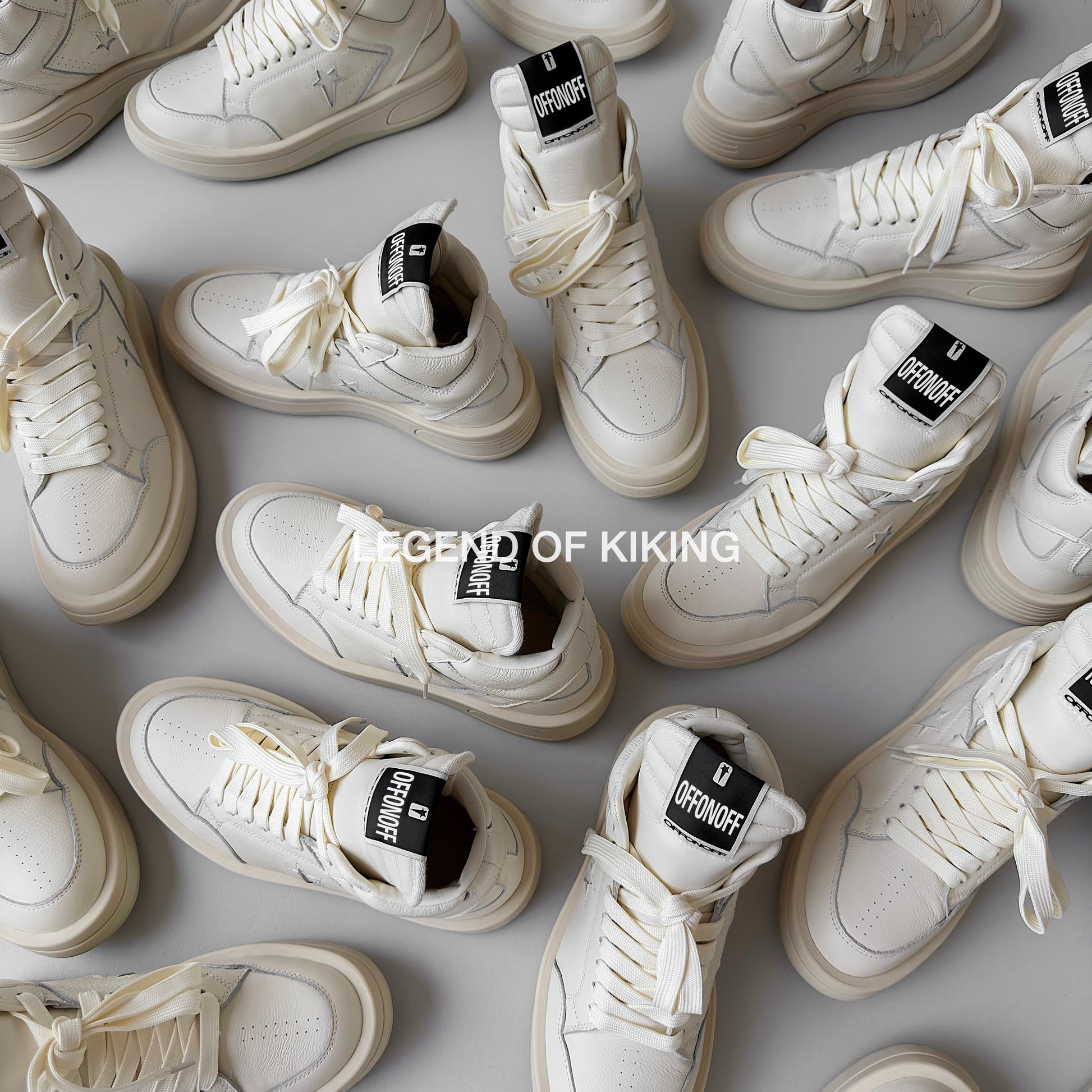 RO High-Top Leather Sneakers - Rick Owens Round-Toe Lace-Ups