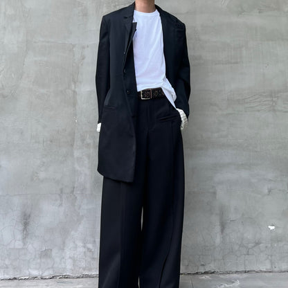 Yohji Rokumeikan Double-Breasted Double-Faced Layered Jacket Blazer