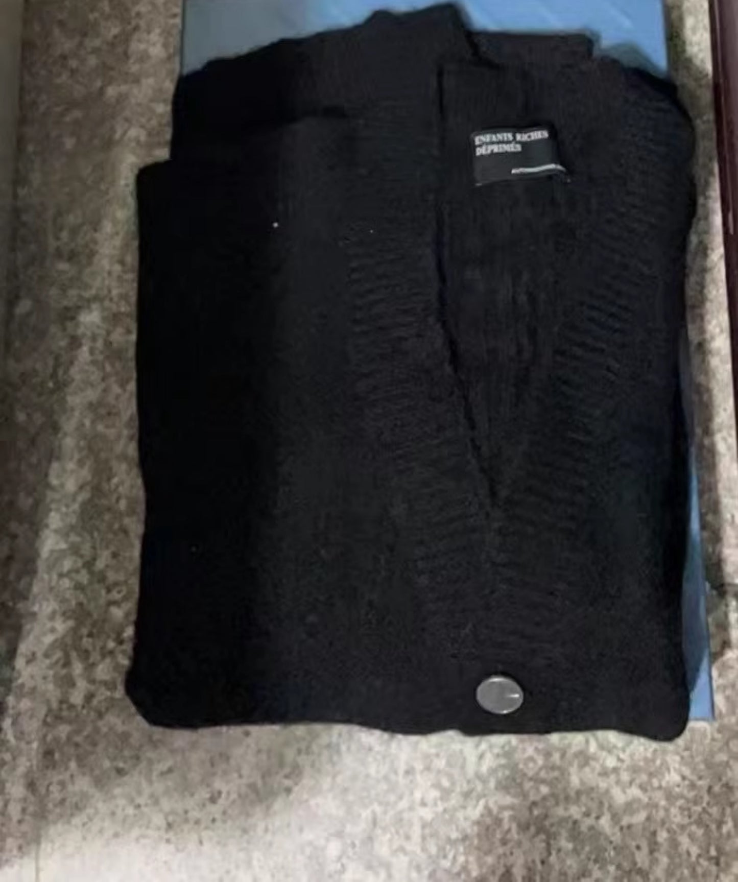 ERD AW24 ’Depressed Heir’ Destroyed Cardigan - Asymmetric Button Front Irregular Fasteners