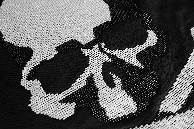 MASTERMIND Beaded Skull Zip-Up Hoodie - 580g Heavyweight - donclickin